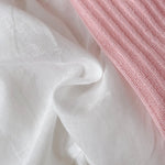 Baby Girl 3D Rose Knit Set – Pink Knitted Top & Beige Puff Skirt Outfit for Autumn (0–3 Years)