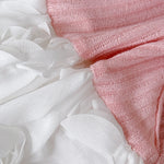 Baby Girl 3D Rose Knit Set – Pink Knitted Top & Beige Puff Skirt Outfit for Autumn (0–3 Years)