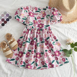 Bear Leader Girls Elegant Dresses 2023 New Summer Kids Party Costumes Girl Floral Princess Outfits Children Vestidos Clothing
