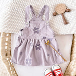 Baby Girl Denim Embroidered Dress – Floral Strap Skirt One-Piece Summer Outfit (1–2 Years)