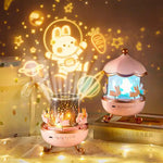 Kids Star Projector Night Light with 12 Films, Bluetooth Music and Rechargeable LED Lamp