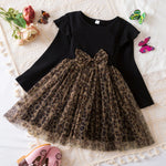 Black Rose Flower Dress for Girls 3 to 8 Years Summer Casual Girl Clothes Ruffles Tulle Elegant Princess Birthday Party Dress
