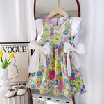 Bear Leader Girls Elegant Dresses 2023 New Summer Kids Party Costumes Girl Floral Princess Outfits Children Vestidos Clothing
