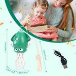 Electronic Dancing Squid Toys with Light&Music Funny Induction Lying Flat Squid Toddler Interactive Development Tummy Time Gifts