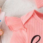 4PCS Summer 0-1 Year Old Cute Fashion Trend Comfortable Soft Baby Heeeoim New Here Cratered Striped Printed Long Sleeve Set