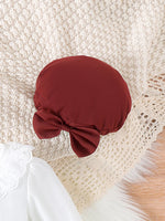 3PCS Autumn 0-3 Speed Girls And Babies Have Comfortable Foreign Style And Sweet Solid Color Lace Collar Top + Skirt + Hat Set