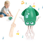 Electronic Dancing Squid Toys with Light&Music Funny Induction Lying Flat Squid Toddler Interactive Development Tummy Time Gifts