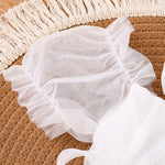 2PCS Summer Baby Girls 0-2 Years Old Baby Soft And Comfortable Net Color Two-Color Gauze Skirt Dress + Hijab