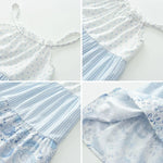 Summer Girls' Clothing Polka Dot Striped Flower Patch Vest Skirt Girls' Fashion Dress 3-7 Years Old Girls Clothes Kids Clothes